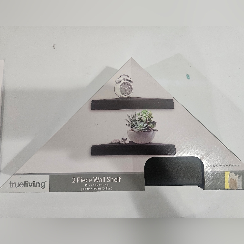 Modern Black Corner Shelf Set